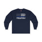Thin Blue Line American Flag Long Sleeve Tee The Devil's Pickle