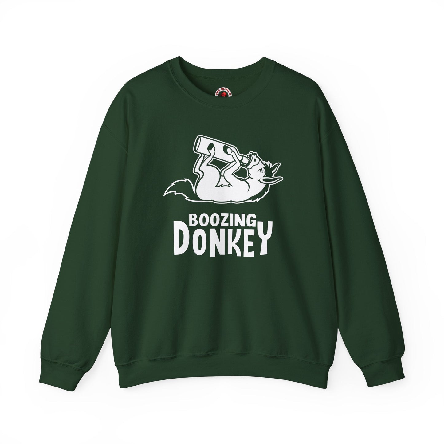 Boozing Donkey Crewneck Sweatshirt The Devil's Pickle