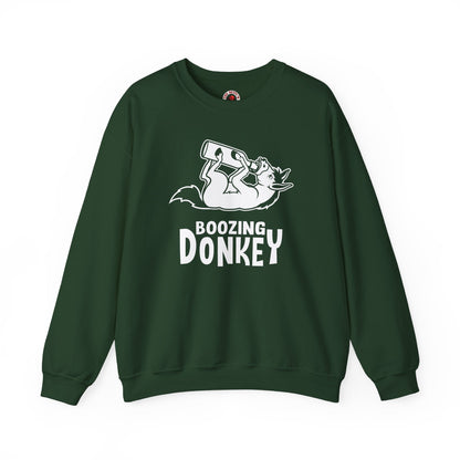 Boozing Donkey Crewneck Sweatshirt The Devil's Pickle