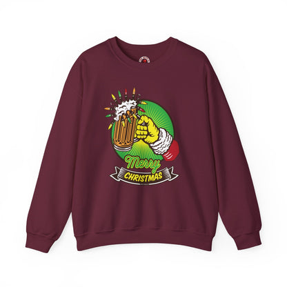 Merry Christmas Beer Crewneck Sweatshirt The Devil's Pickle