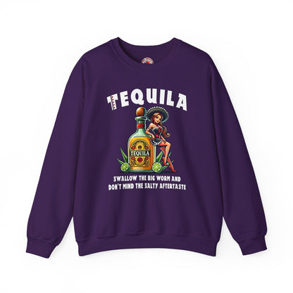 Tequila Swallow The Big Worm Crewneck Sweatshirt The Devil's Pickle
