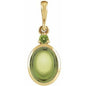 14K Yellow 6x4 mm Natural Peridot Pendant Ethereal Legacy Boutiques