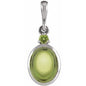 Platinum 5x3 mm Natural Peridot Pendant Ethereal Legacy Boutiques