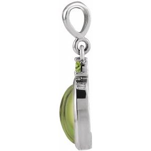 Sterling Silver 6x4 mm Natural Peridot Pendant Ethereal Legacy Boutiques