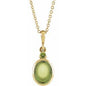 14K Yellow 8x6 mm Natural Peridot 16-18" Necklace Ethereal Legacy Boutiques
