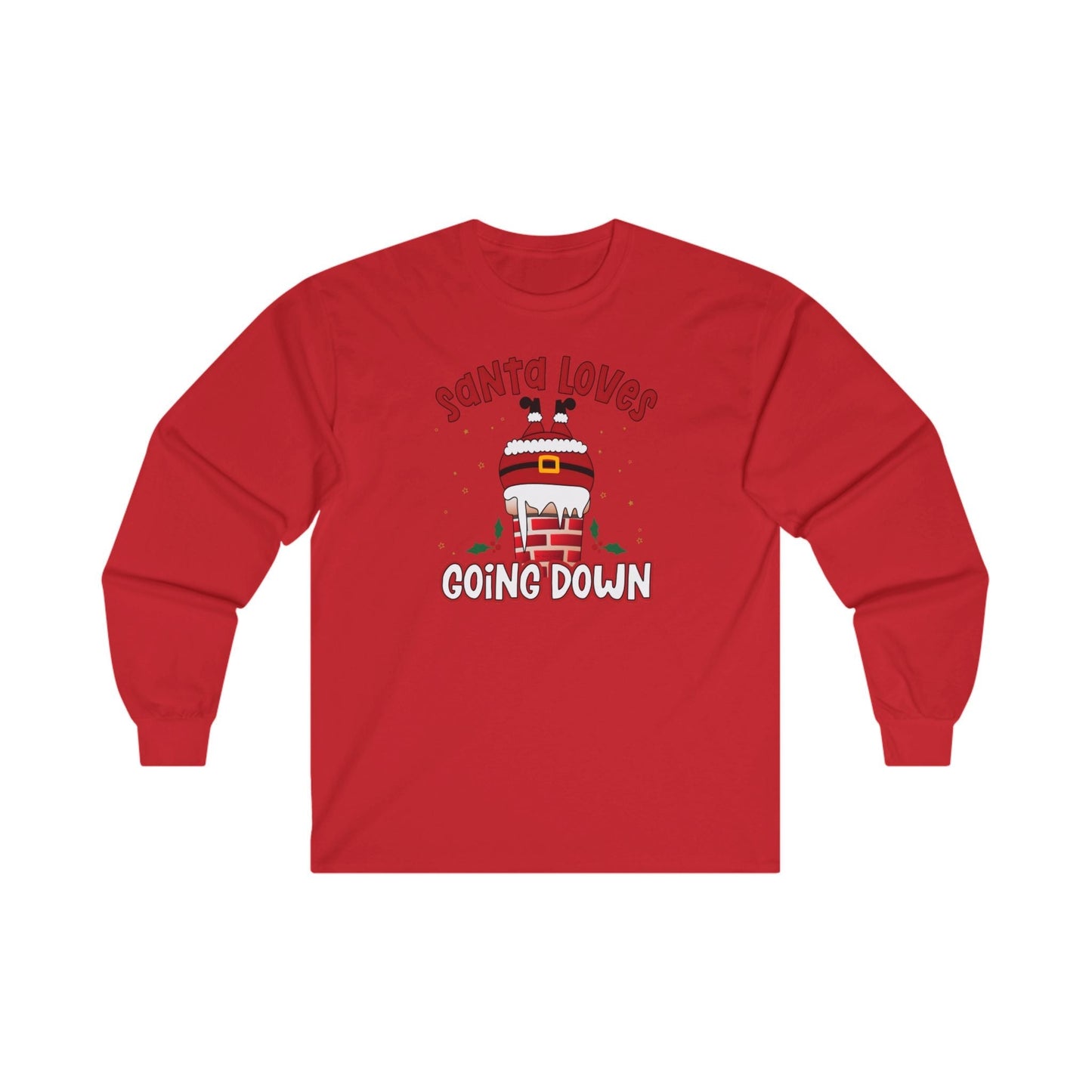 Santa Loves Going Down Long Sleeve Tee The Devil's Pickle