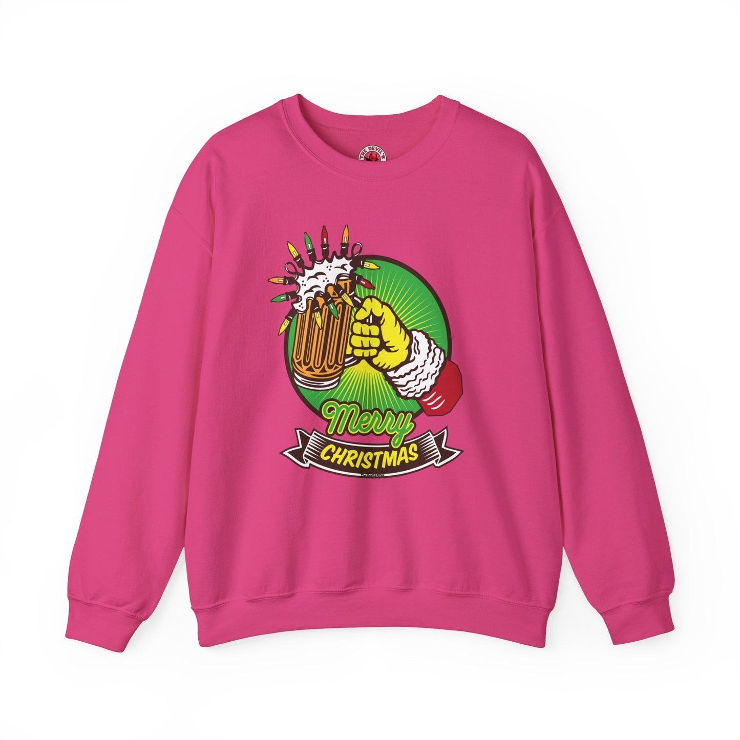 Merry Christmas Beer Crewneck Sweatshirt The Devil's Pickle