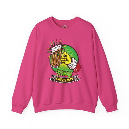 Merry Christmas Beer Crewneck Sweatshirt The Devil's Pickle