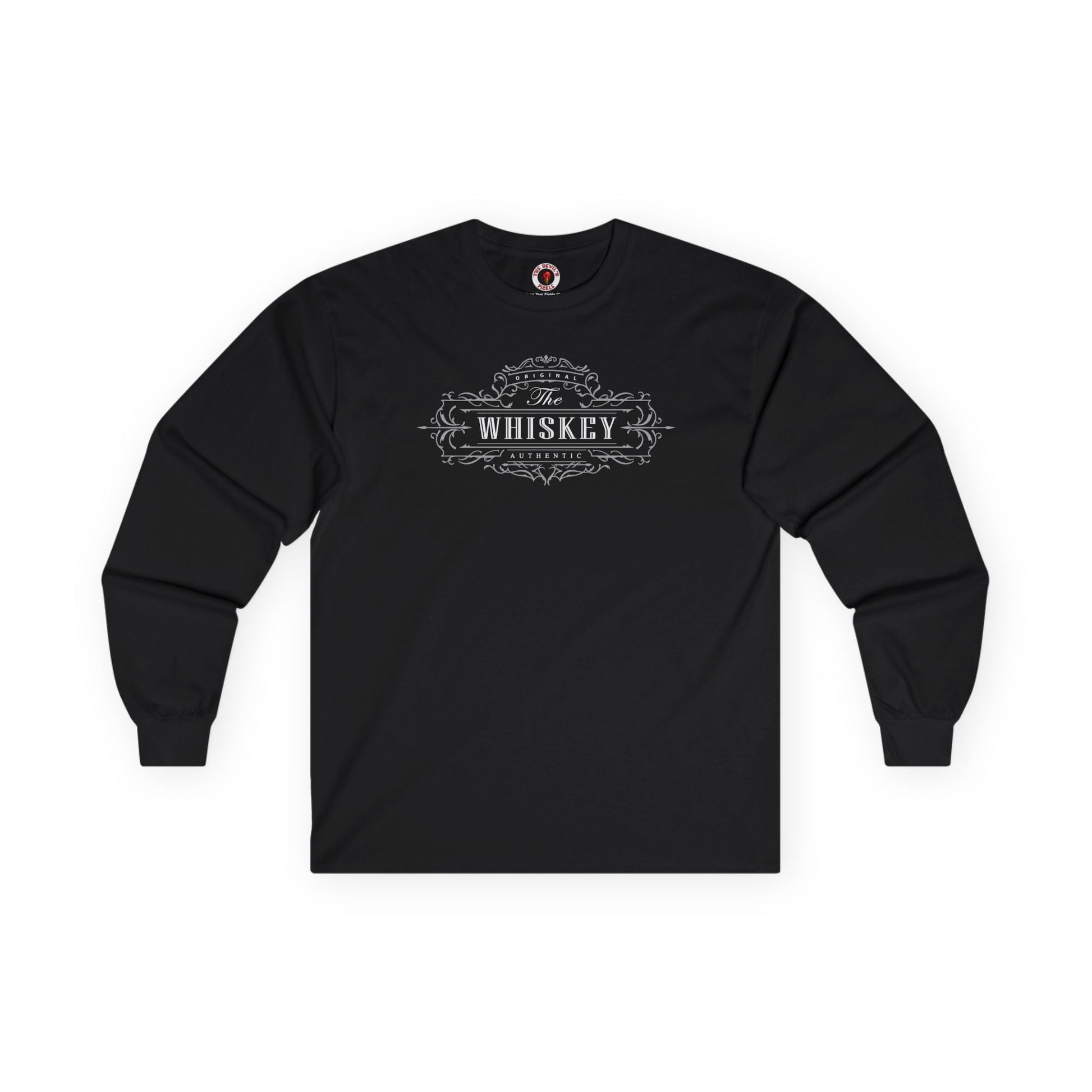 The Original Authentic Whiskey Long Sleeve Tee The Devil's Pickle