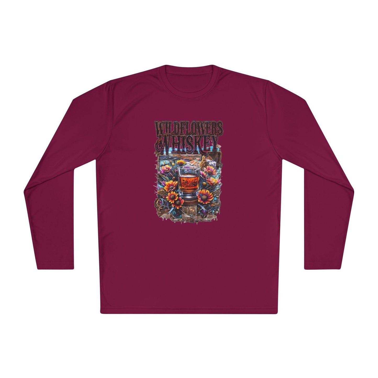 Wildflowers and Whiskey Lightweight Long Sleeve Tee Country in My Heart