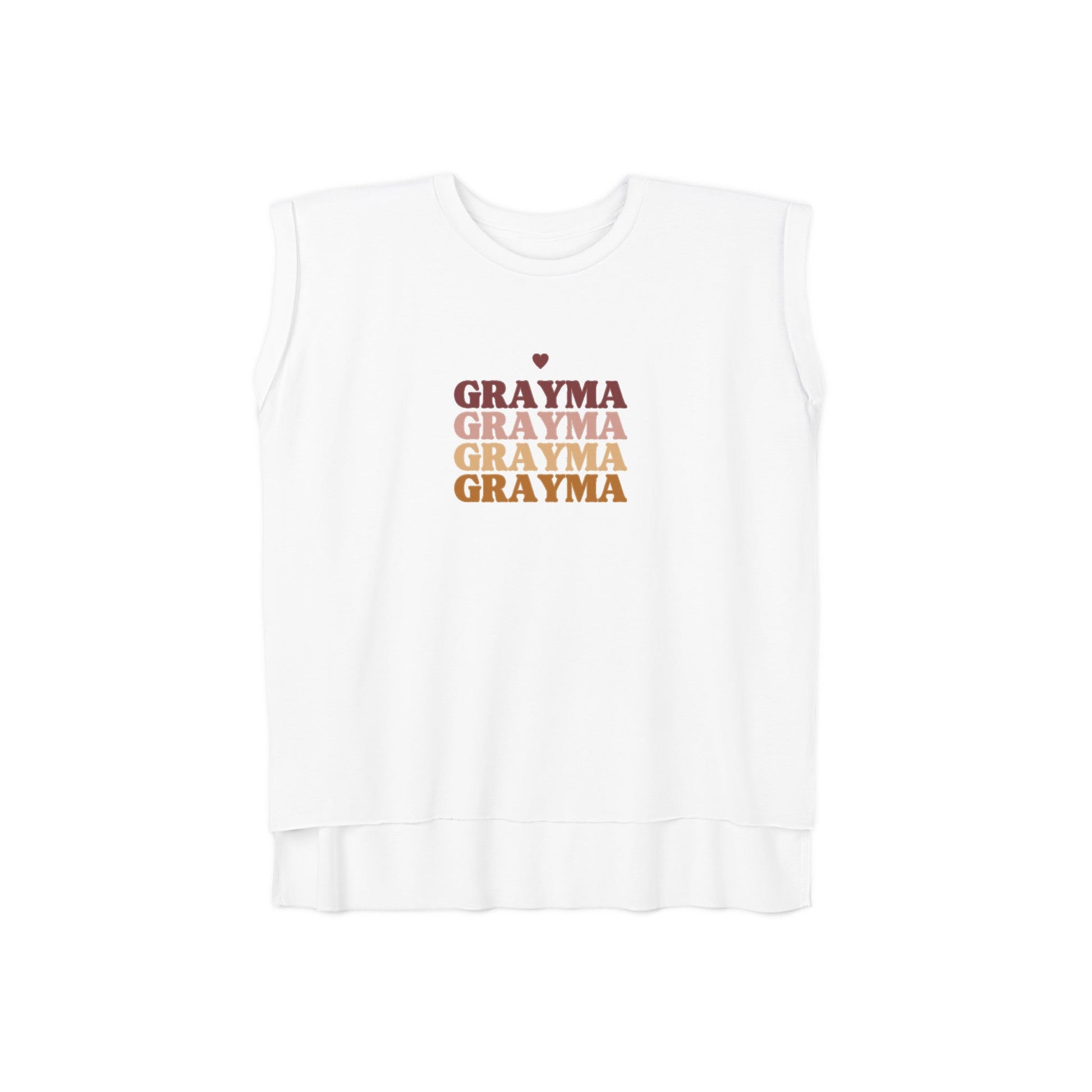 Women’s Flowy Rolled Cuffs Muscle Tee Grayceful LLC