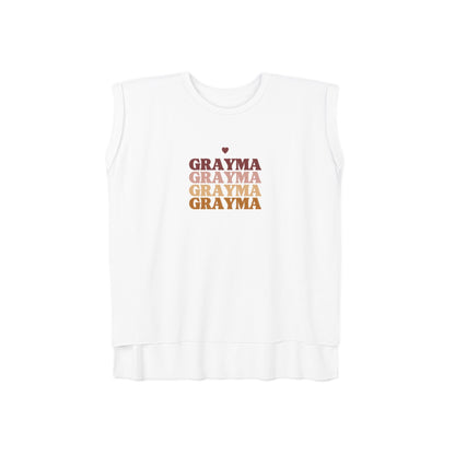Women’s Flowy Rolled Cuffs Muscle Tee Grayceful LLC
