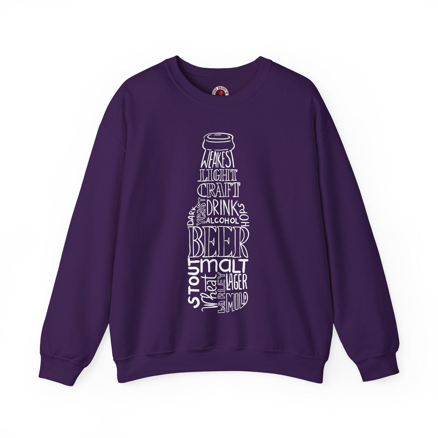 Beer Bottle of Words Crewneck Sweatshirt The Devil's Pickle