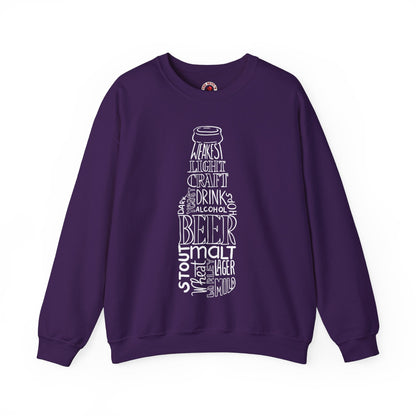 Beer Bottle of Words Crewneck Sweatshirt The Devil's Pickle