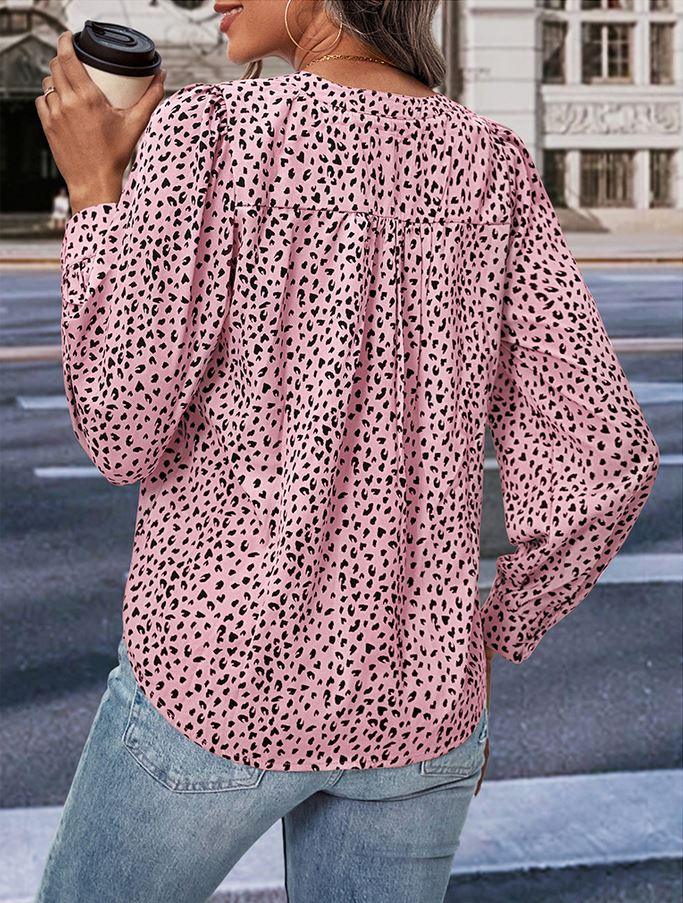 Wild West Leopard Print Top – Trendy Long Sleeved Cowgirl Top for Stylish Women Country in My Heart