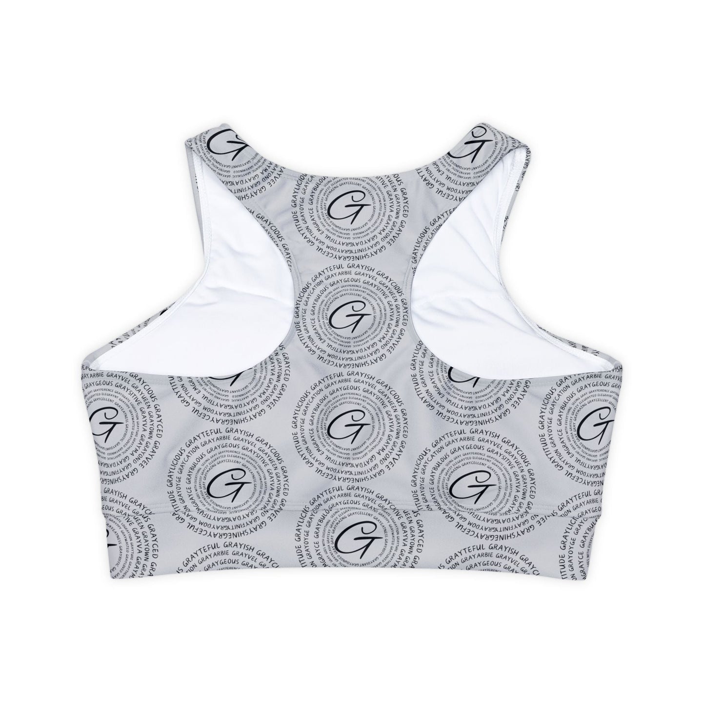 Fully Lined, Padded Sports Bra (AOP) Grayceful LLC
