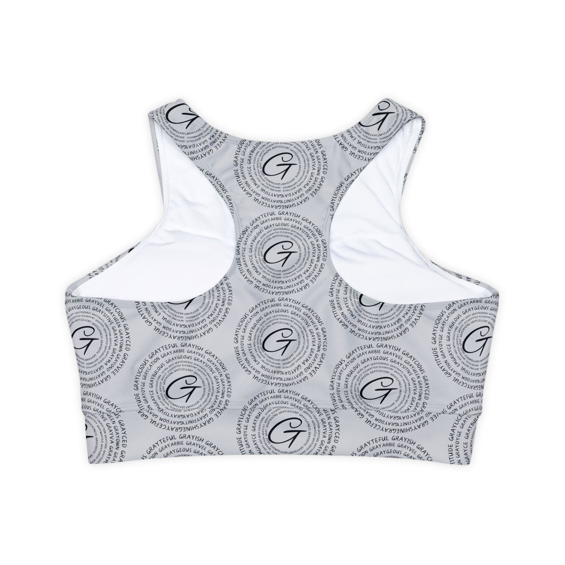Fully Lined, Padded Sports Bra (AOP) Grayceful LLC