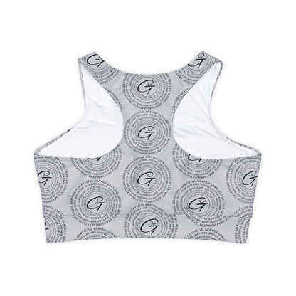 Fully Lined, Padded Sports Bra (AOP) Grayceful LLC