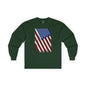 Distressed American Flag Long Sleeve Tee The Devil's Pickle