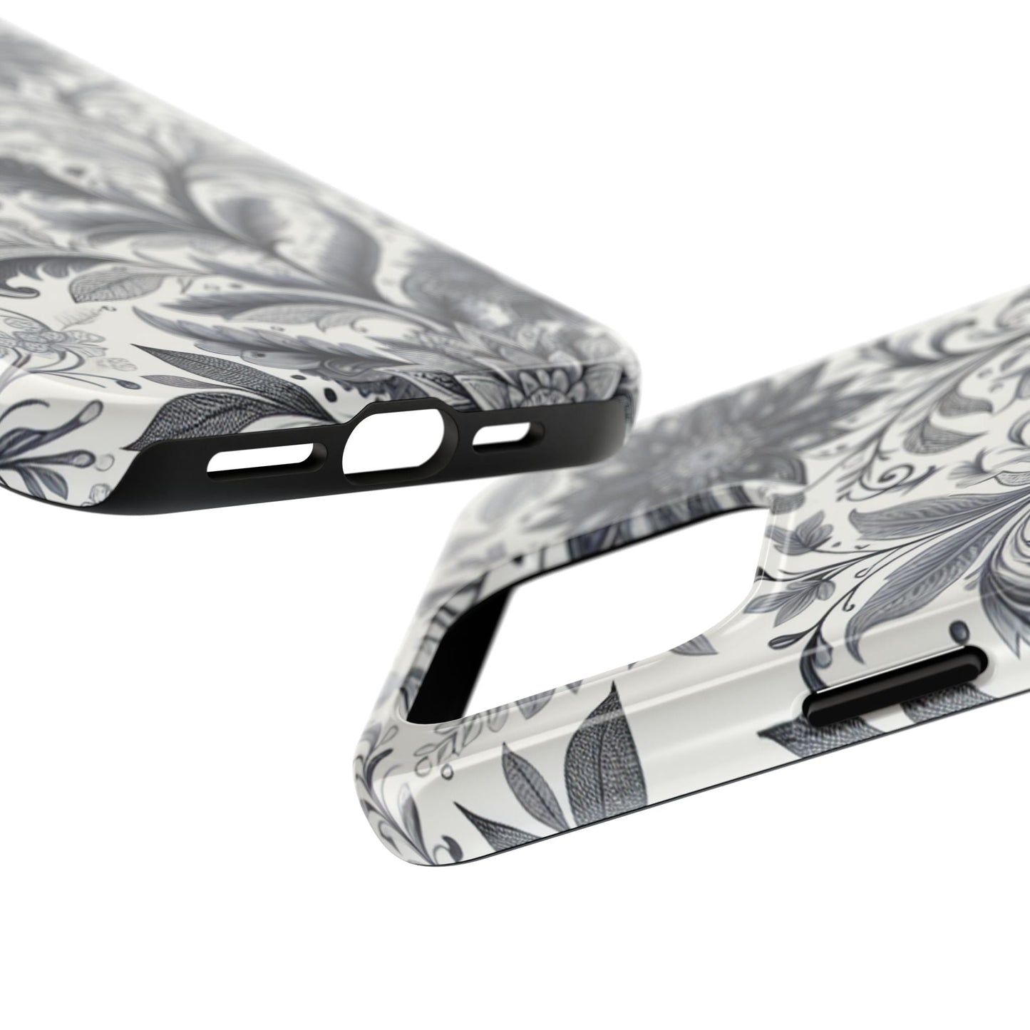 Floral Tough Phone Cases, Durable Phone Cover, Stylish Floral Design, Gift for Her, Trendy Tech Accessories, Birthday Present Grayceful LLC