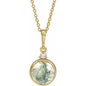 14K Yellow 8 mm Natural Moss Agate & .03 CTW Natural Diamond 16-18" Necklace Ethereal Legacy Boutiques