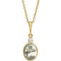 14K Yellow 8x6 mm Natural Moss Agate & .03 CTW Natural Diamond 16-18" Necklace Ethereal Legacy Boutiques