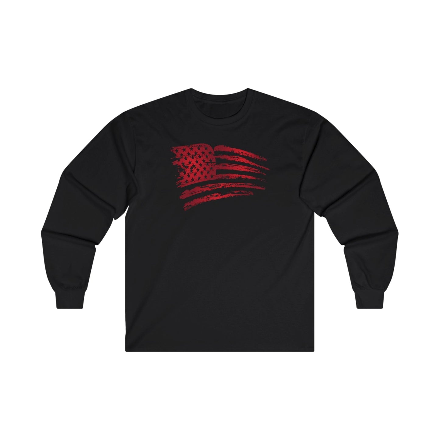 Red American Flag Long Sleeve Tee The Devil's Pickle