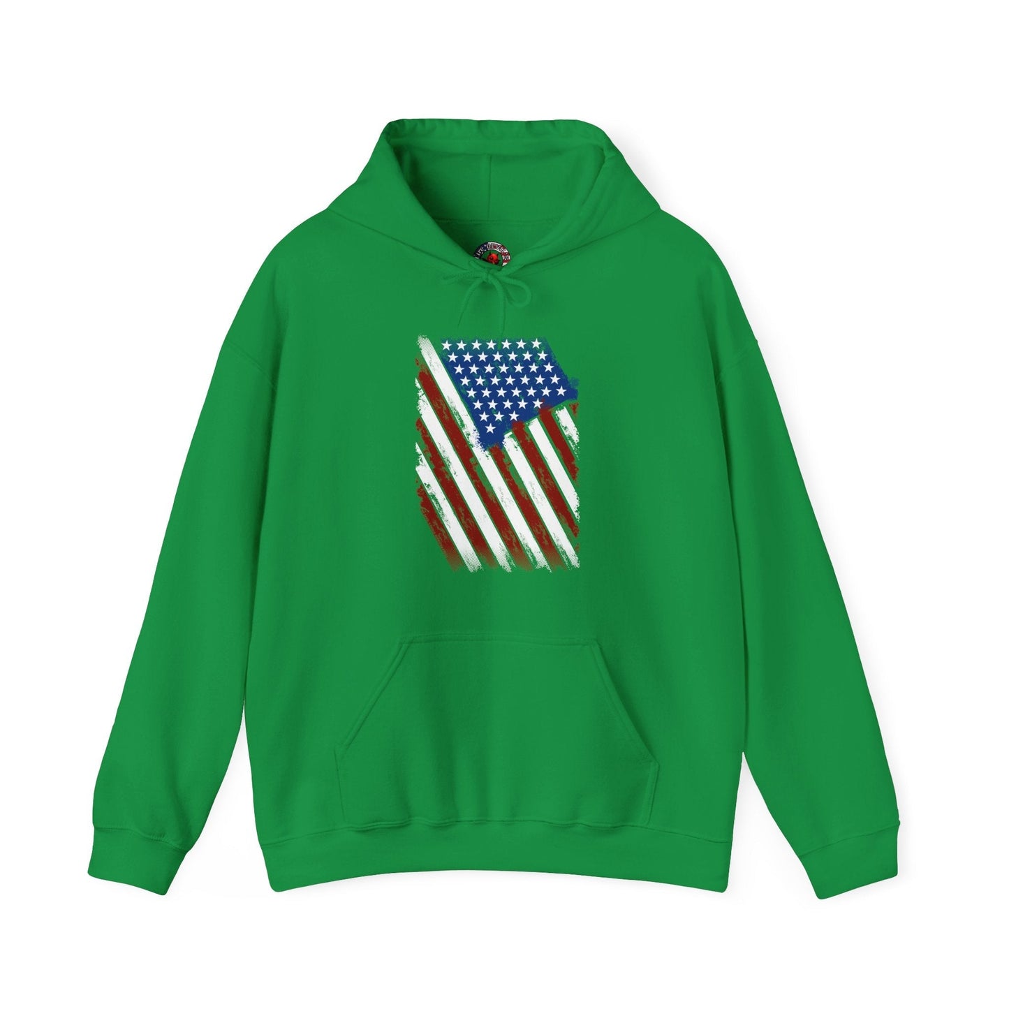 Distressed American Flag Hooded Sweatshirt The Devil's Pickle