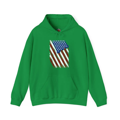 Distressed American Flag Hooded Sweatshirt The Devil's Pickle