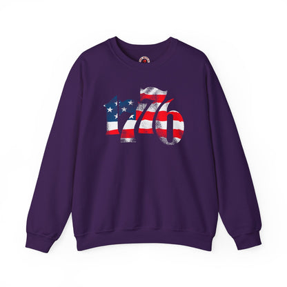1776 American Flag Crewneck Sweatshirt The Devil's Pickle