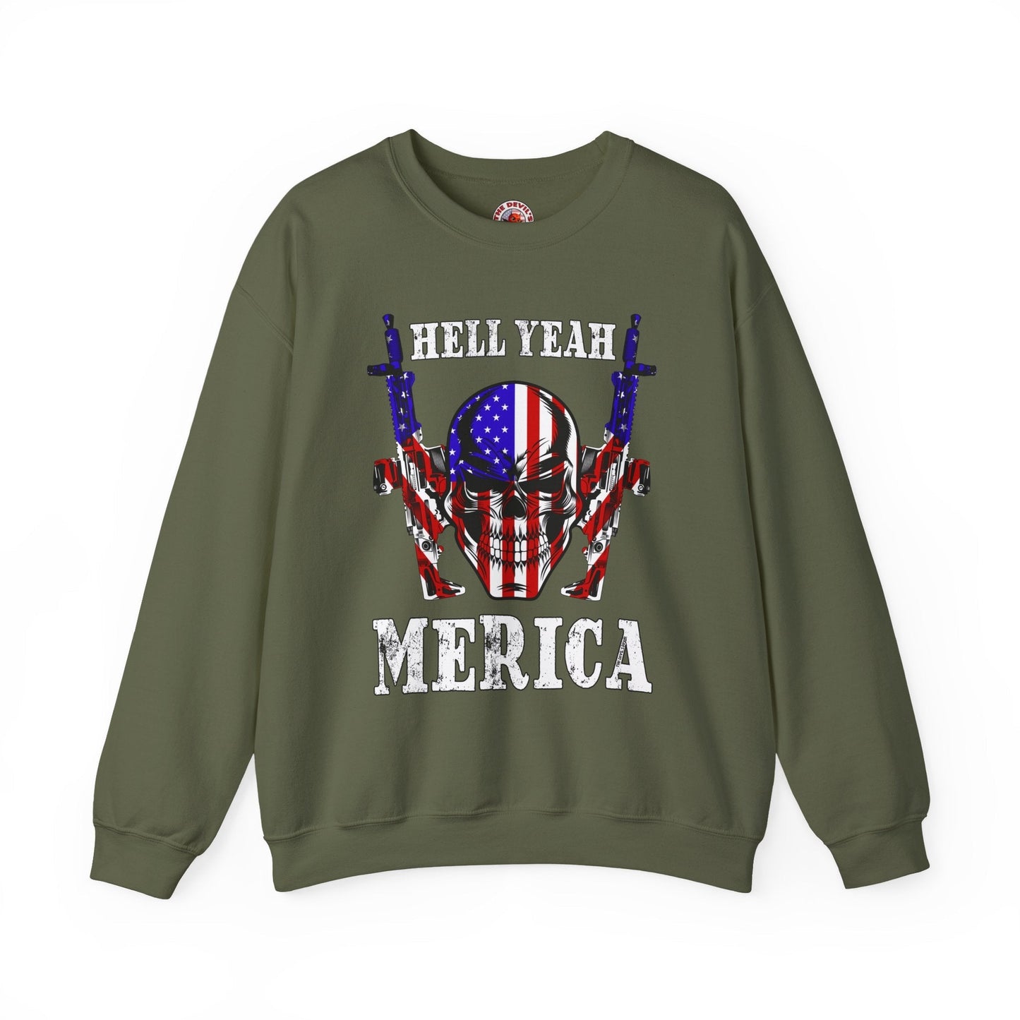 Hell Yeah Merica Crewneck Sweatshirt The Devil's Pickle