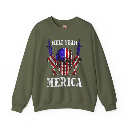 Hell Yeah Merica Crewneck Sweatshirt The Devil's Pickle