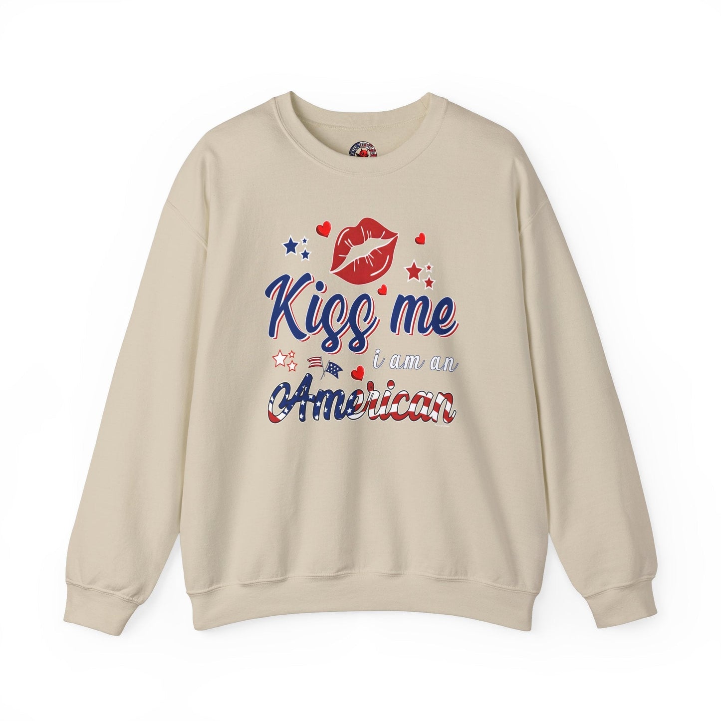 Kiss Me I Am An American Crewneck Sweatshirt The Devil's Pickle