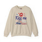 Kiss Me I Am An American Crewneck Sweatshirt The Devil's Pickle