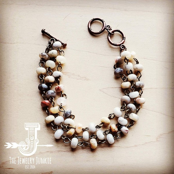 'Natural Agate triple strand bracelet Shop Style & More | Fresh Looks, Everyday Deals & Free Shipping
