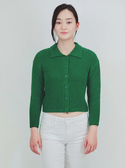 Button Down Vintage Crop Sweater Cardigan w/Collar Shop Style & More | Fresh Looks, Everyday Deals & Free Shipping