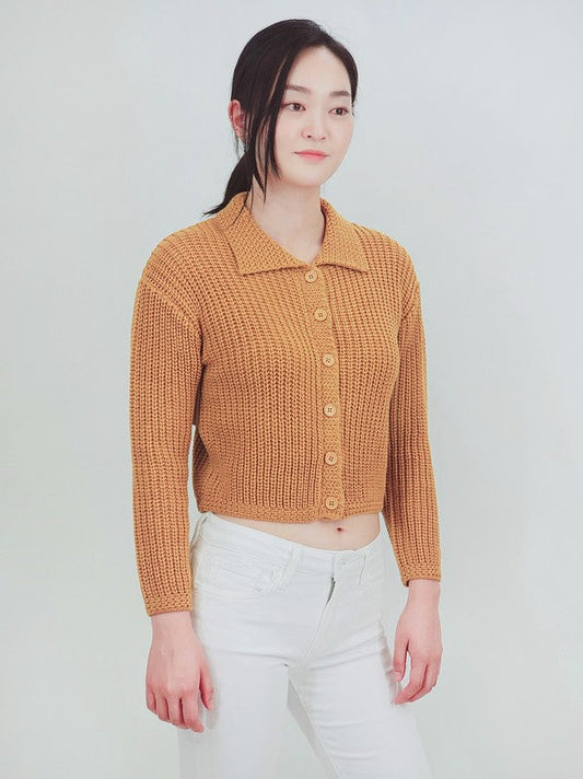 Button Down Vintage Crop Sweater Cardigan w/Collar Shop Style & More | Fresh Looks, Everyday Deals & Free Shipping