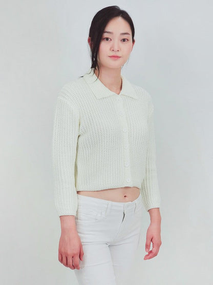 Button Down Vintage Crop Sweater Cardigan w/Collar Shop Style & More | Fresh Looks, Everyday Deals & Free Shipping