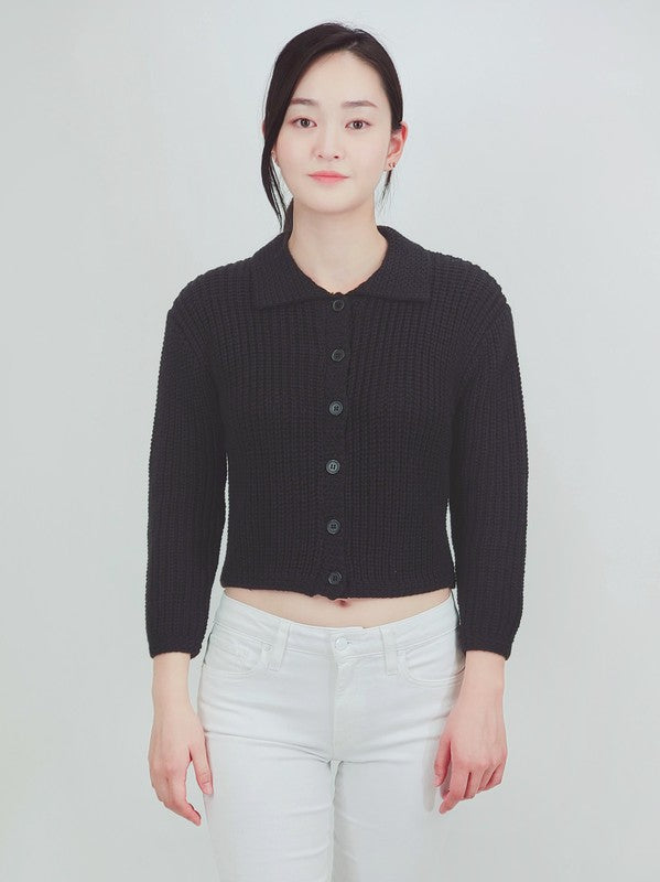 Button Down Vintage Crop Sweater Cardigan w/Collar Shop Style & More | Fresh Looks, Everyday Deals & Free Shipping