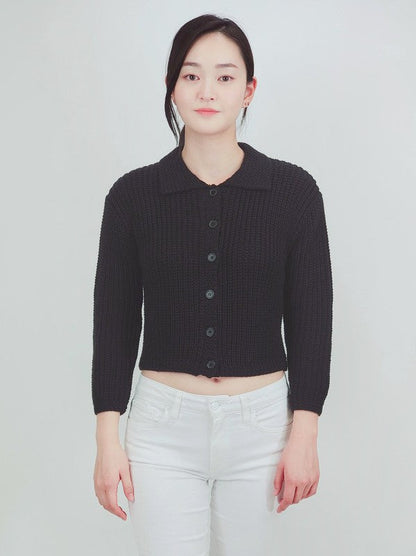Button Down Vintage Crop Sweater Cardigan w/Collar Shop Style & More | Fresh Looks, Everyday Deals & Free Shipping