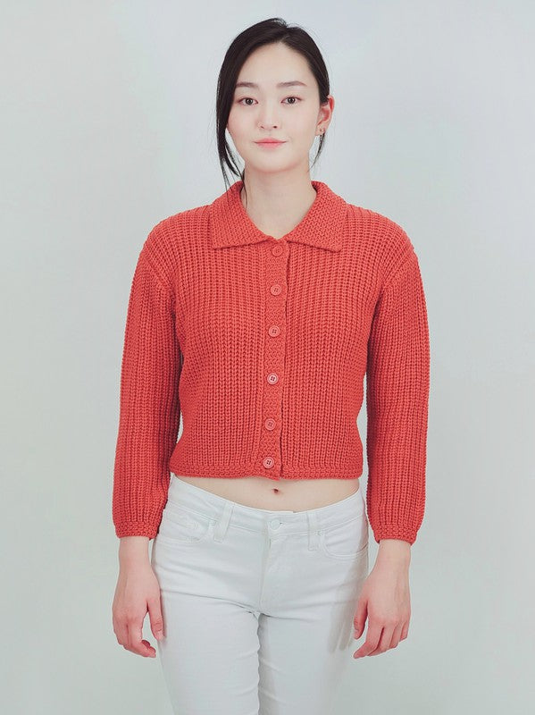 Button Down Vintage Crop Sweater Cardigan w/Collar Shop Style & More | Fresh Looks, Everyday Deals & Free Shipping