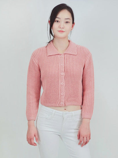 Button Down Vintage Crop Sweater Cardigan w/Collar Shop Style & More | Fresh Looks, Everyday Deals & Free Shipping