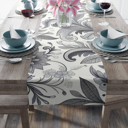 Elegant Floral Table Runner for Home Décor, Dining, Weddings, Parties, Outdoor Events, Gift Idea Grayceful LLC