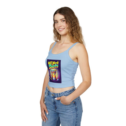 Will Work for Shots Womens Spaghetti Strap Tank Top Country in My Heart