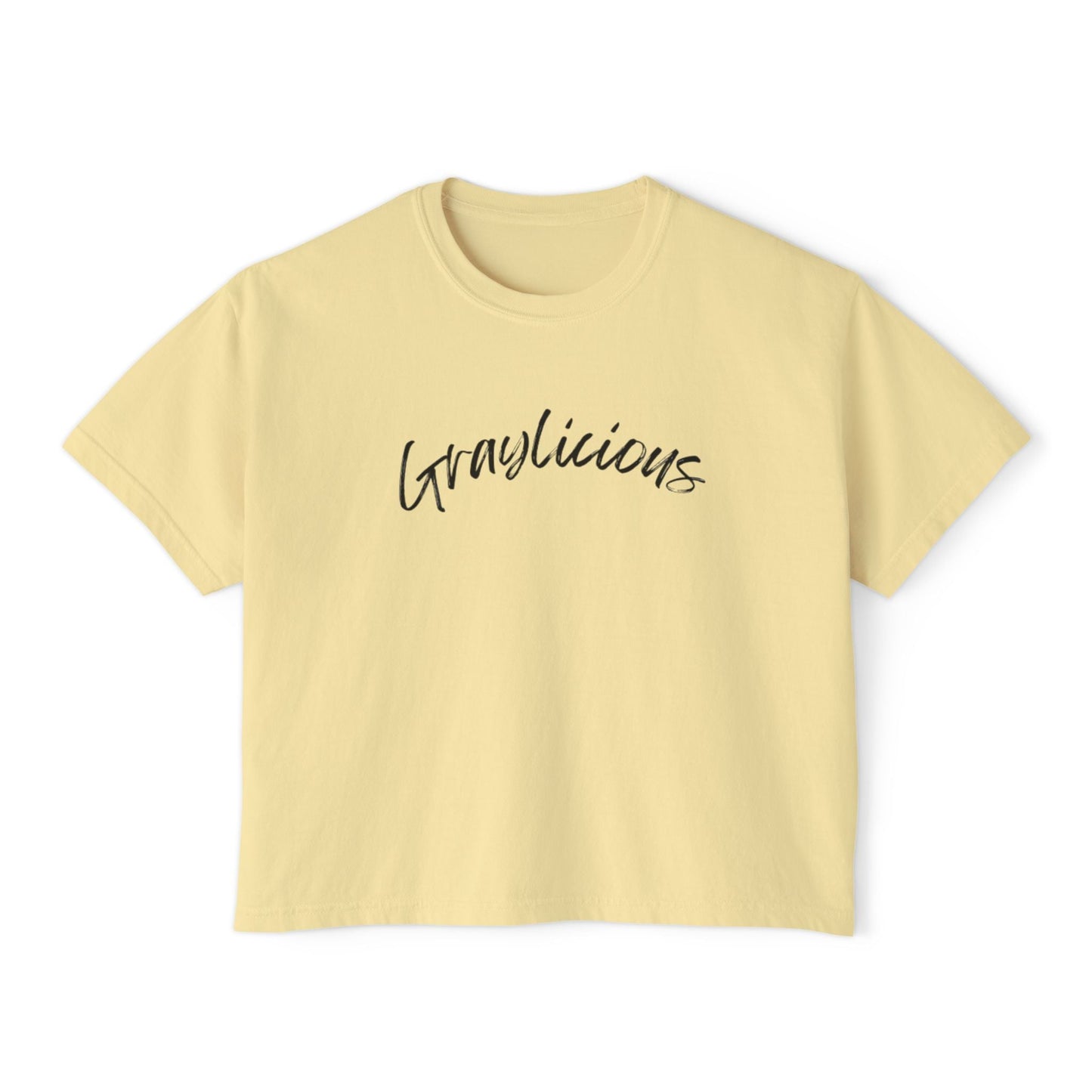 Women's Boxy Tee " Graylicious" Grayceful LLC