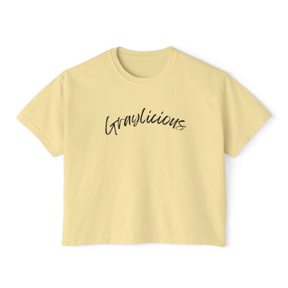 Women's Boxy Tee " Graylicious" Grayceful LLC
