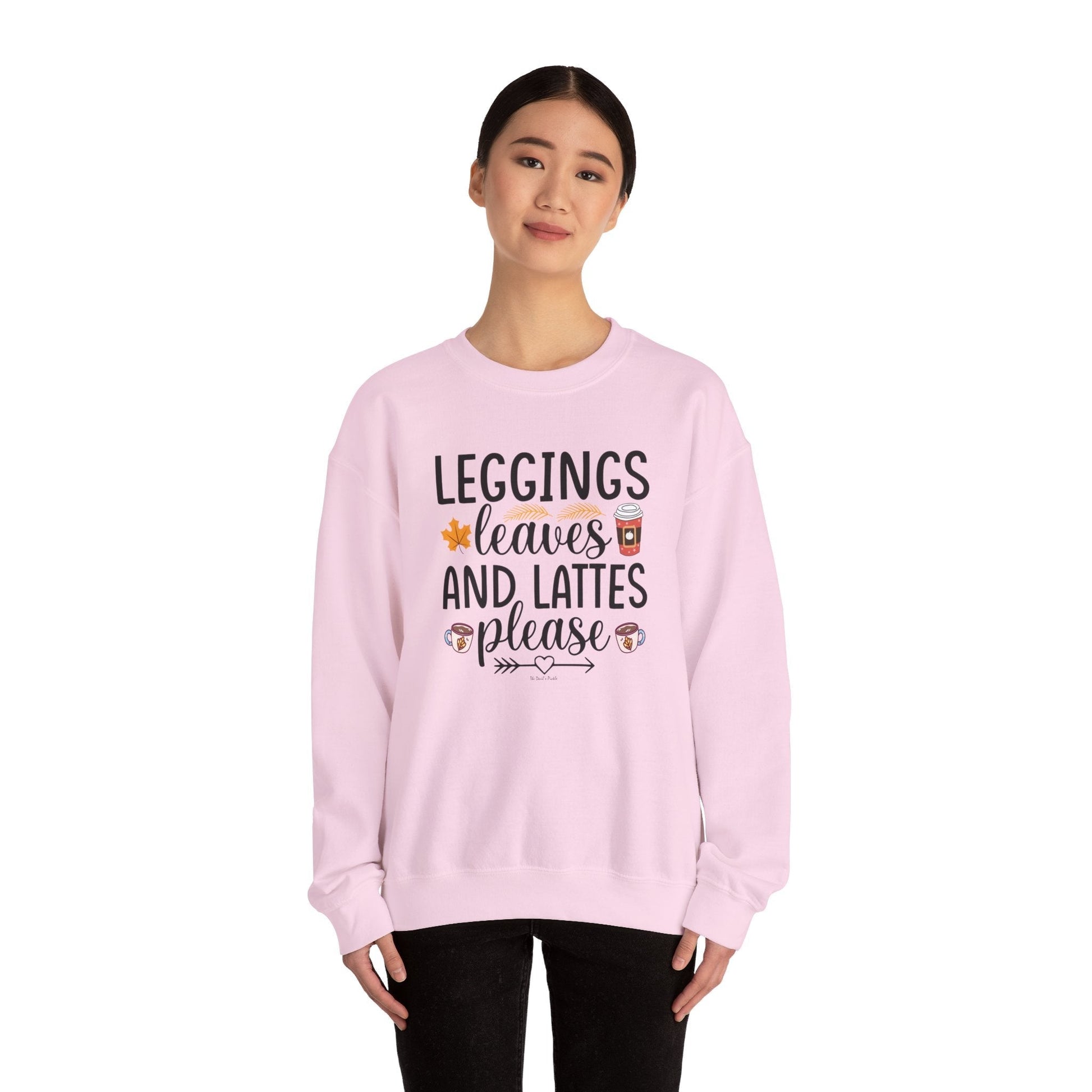 Leggings Leaves and Lattes Please Crewneck Sweatshirt The Devil's Pickle