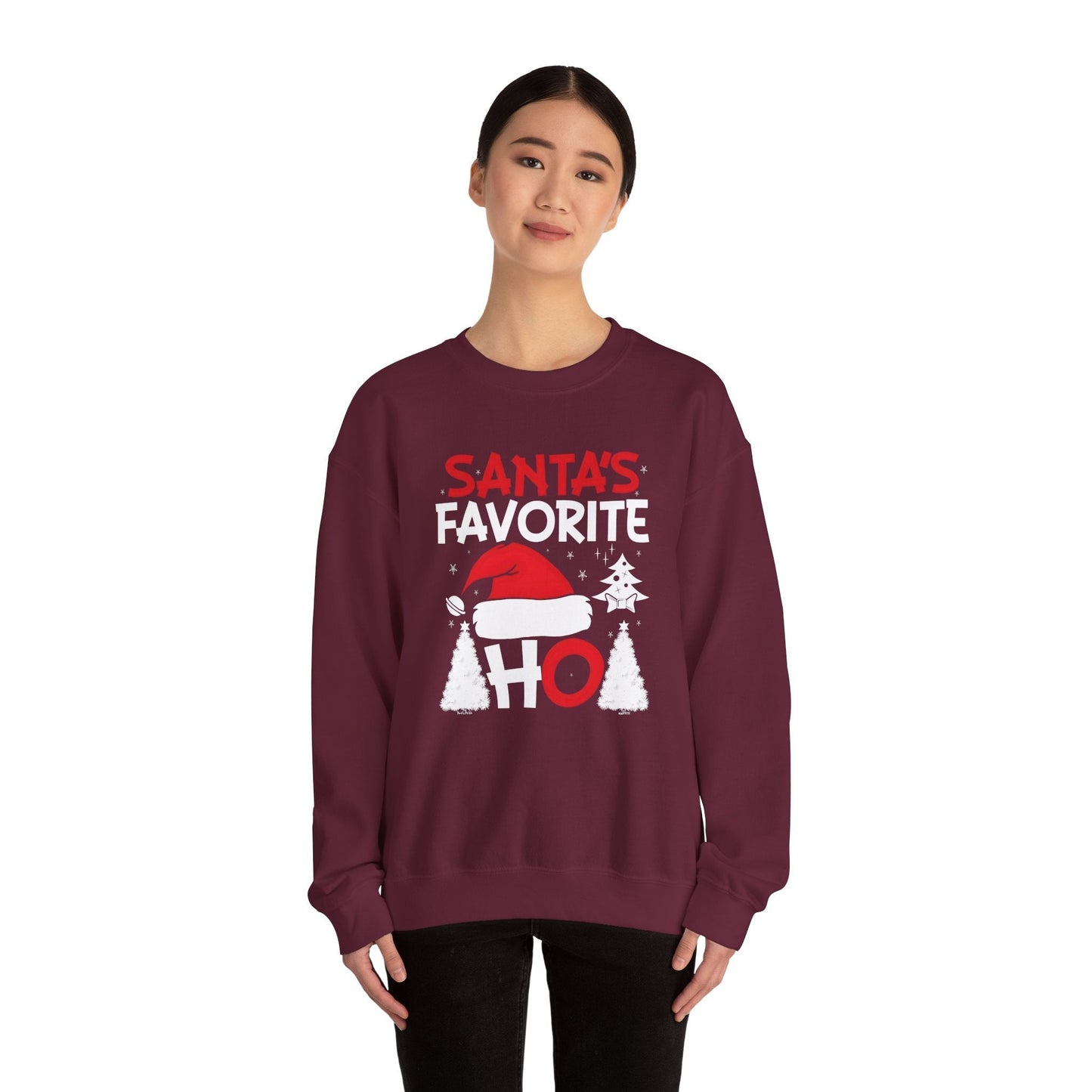 Santa's Favorite Ho Crewneck Sweatshirt The Devil's Pickle