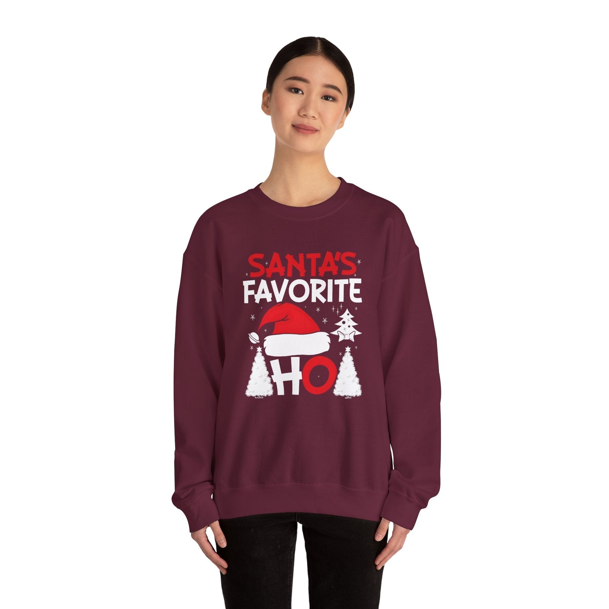 Santa's Favorite Ho Crewneck Sweatshirt The Devil's Pickle