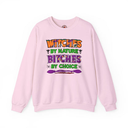 Witches By Nature Bitches By Choice Crewneck Sweatshirt The Devil's Pickle